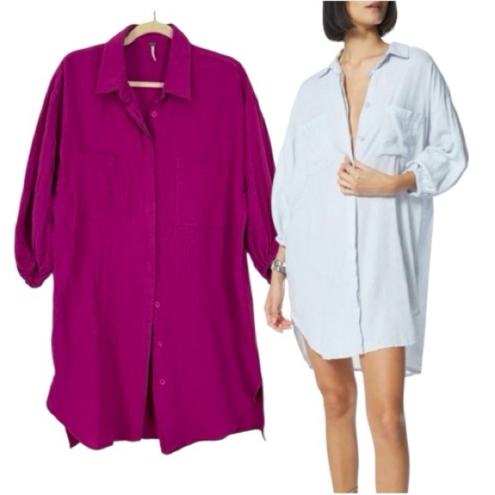 Young Fabulous and Broke YFB Cotton Shirt Dress
Fuschia Size Small REVOLVE